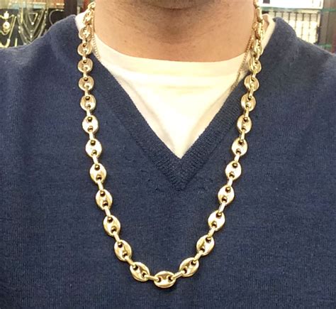 14k yellow gold gucci link chain